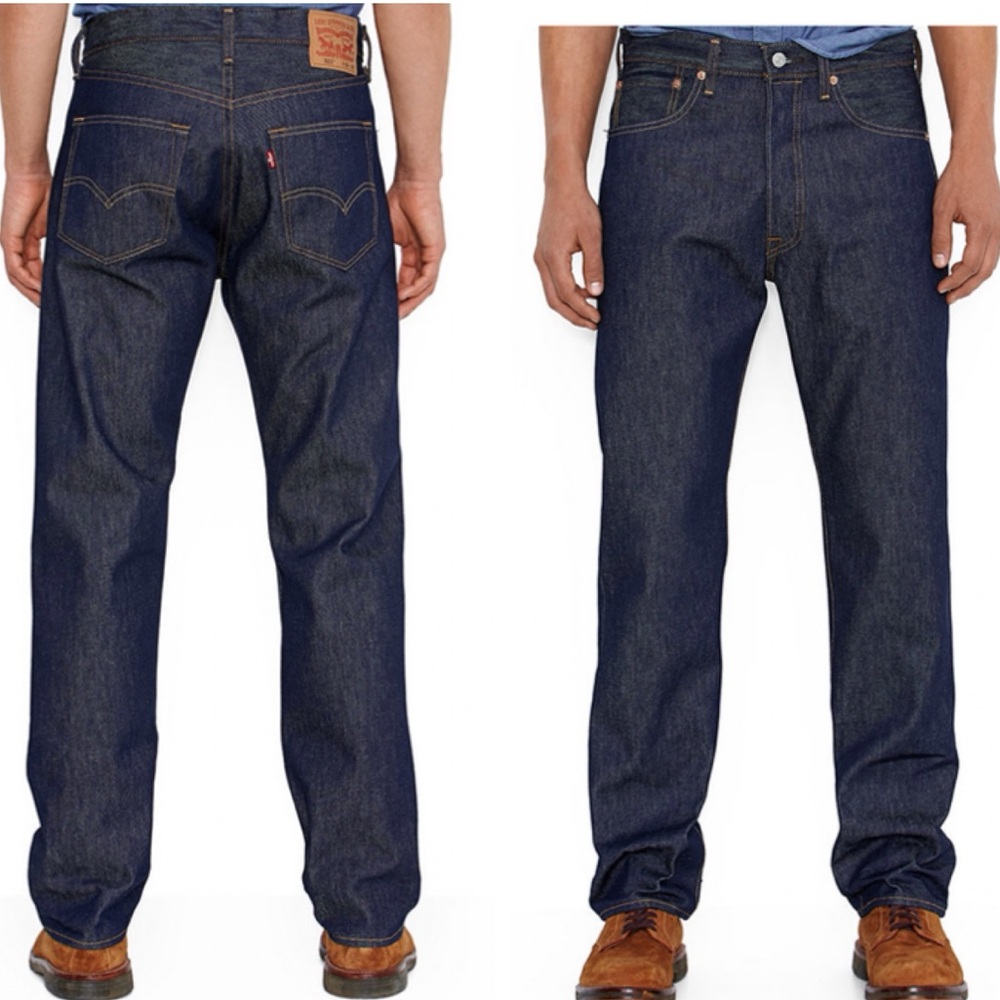 NWT Levi's 501 Original Shrink to Fit Regular Fit Straight Leg Jeans Size 32/36